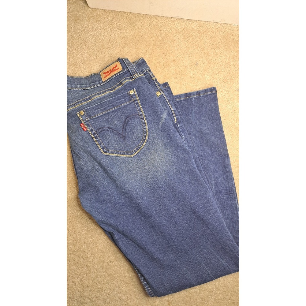 Levi's Women's Low Rise Skinny Jeans Blue Denim Contrast Stitch Size 15M 32x32